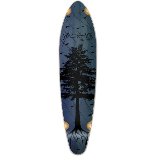  Yocaher in The Pines Blue Longboard Complete Skateboard - Available in All Shapes