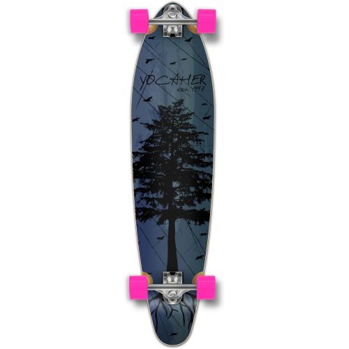  Yocaher in The Pines Blue Longboard Complete Skateboard - Available in All Shapes