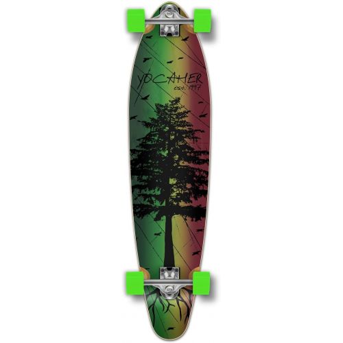  Yocaher in The Pines Rasta Longboard Complete Skateboard - Available in All Shapes