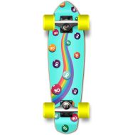 Yocaher Candy Series (Sweet) Complete Micro Cruiser Skateboards Longboard w/Black Widow Premium 80A Grip Tape Aluminum Truck ABEC7 Bearing 62mm Skateboard Wheels