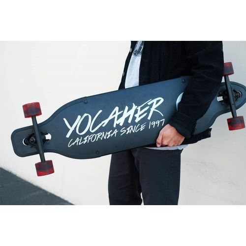  Yocaher Aluminum Gold or Black Skateboards Longboard Drop Through Deck ONLY or Complete Long Board, for Boys, Girls, Kids, Teens and Adults and for Beginners to Professionals