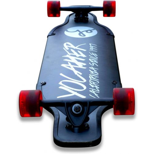  Yocaher Aluminum Gold or Black Skateboards Longboard Drop Through Deck ONLY or Complete Long Board, for Boys, Girls, Kids, Teens and Adults and for Beginners to Professionals