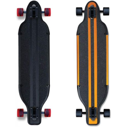  Yocaher Aluminum Gold or Black Skateboards Longboard Drop Through Deck ONLY or Complete Long Board, for Boys, Girls, Kids, Teens and Adults and for Beginners to Professionals