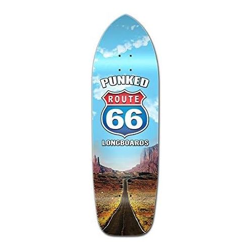  Yocaher Route 66 Series Skateboard Longboard Old School Deck Only ? The Run