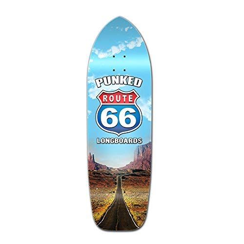  Yocaher Route 66 Series Skateboard Longboard Old School Deck Only ? The Run