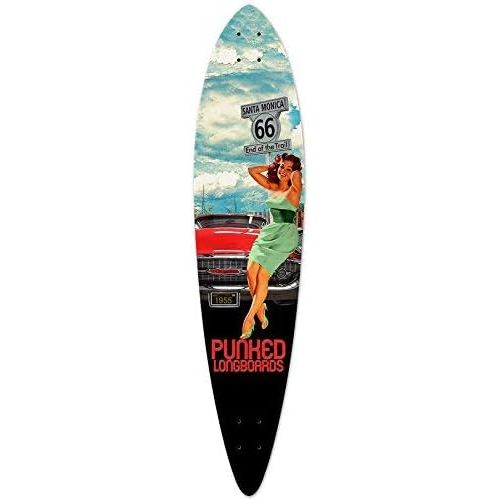  Yocaher Route 66 Series Skateboard Longboard Pintail Deck Only ? RTE 66