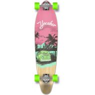 Yocaher New VW Vibe Beach Series Longboard Complete Cruiser and Decks Available for All Shapes (Complete-Kicktail-VW Pink)