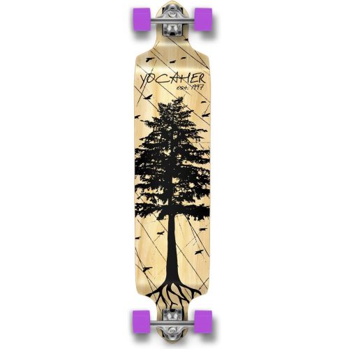  Yocaher in The Pines Natural Longboard Complete Skateboard - Available in All Shapes