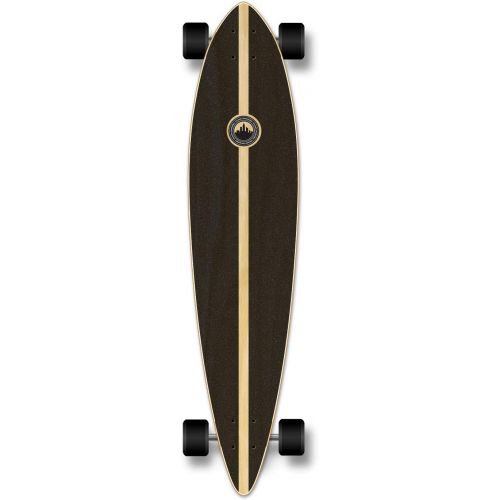  Yocaher Beach Series Complete Pintail Skateboards Longboard Cruiser w/Black Widow Premium 80A Grip Tape Aluminum Truck ABEC7 Bearing 70mm Skateboard Wheels