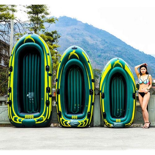  Yocalo Inflatable Boat Series,raft Inflatable Kayak, Fishing Boat Kayak,1,2,3,4 Person Boat with Aluminum Oars, Cushion, Rope,Repair Patch and High Output Hand Pump