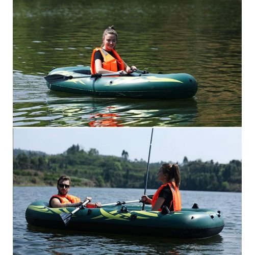  Yocalo Inflatable Boat Series,raft Inflatable Kayak, Fishing Boat Kayak,1,2,3,4 Person Boat with Aluminum Oars, Cushion, Rope,Repair Patch and High Output Hand Pump