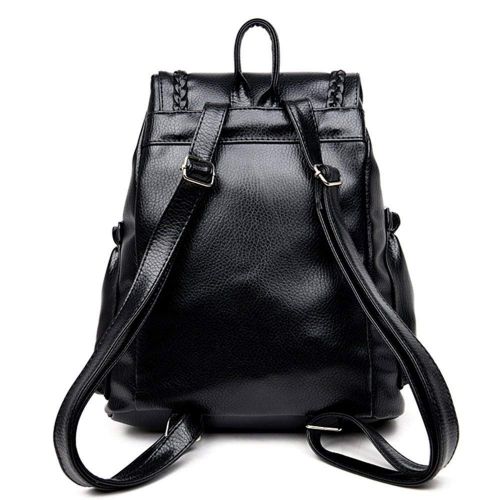  Yodaliy yodaliy PU Leather Vintage Women Lady Travel Backpack Rucksack Shoulder Bag Braid Satchel Handbag,Mini Backpack Girls Backpack Fashion Backpack Lightweight School Bag Black