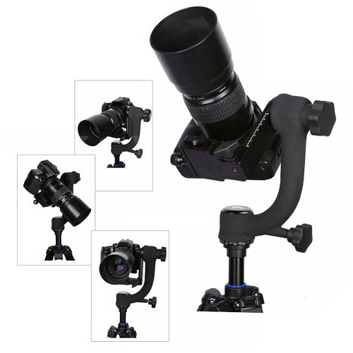  Yodaliy yodaliy Professional Heavy Duty Metal 360 Degree Panoramic Gimbal Tripod Head Specialized 14 Quick Release Plate Bubble Level Load 20kg for Digital SLR Camera Bird Watching