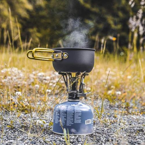  Yodo Ultralight Backpacking Stove with Piezo Ignition Portable Mini Stove for Outdoor Camping Hiking Cooking Hunting Fishing