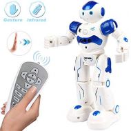 [아마존베스트]Yoego Remote Control Robot, Gesture Control Robot Toy for Kids, Smart Robot with Learning Music Programmable Walking Dancing Singing, Rechargeable Gesture Sensing Rc Robot Kit (Blu