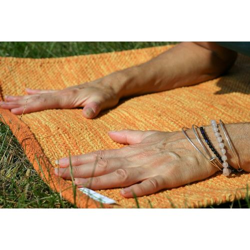  Yogasana Yoga Mat by Thick Yoga Mats Hot Yoga 100% Cotton Rug 24” x 72” 7 Colors