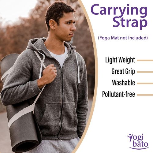  [아마존베스트]Yogibato Carrying Strap for Yoga Mats - Universal Straps 100% Cotton - Strap for Sports and Gymnastics Mat - Yoga Mat Carrying Strap - Lanyard Yoga Mat