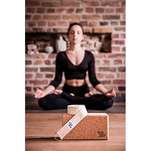  [아마존베스트]Yogibato Yogagurt 100% Baumwolle |240 x 3,8 cm | Band zur besseren Dehnung  Cotton Strap  Yogaband mit Verschluss aus Metall  Yoga Gurt