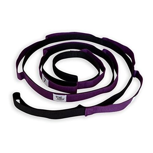  [아마존베스트]Yogibato Gymnastics Strap with 8 Loops - Yoga Strap 240 x 2.5 cm - Stretch Band for More Mobility in Yoga Pilates Ballet & Physiotherapy - Multi Loop Stretch Strap 100% Cotton