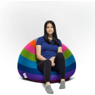 Yogibo Pod X Small Bean Bag Lounger Chair for Adults and Teens with Filling, Soft, Plush, Comfy, Sensory Lounge Beanbag, Washable Cover, Rainbow