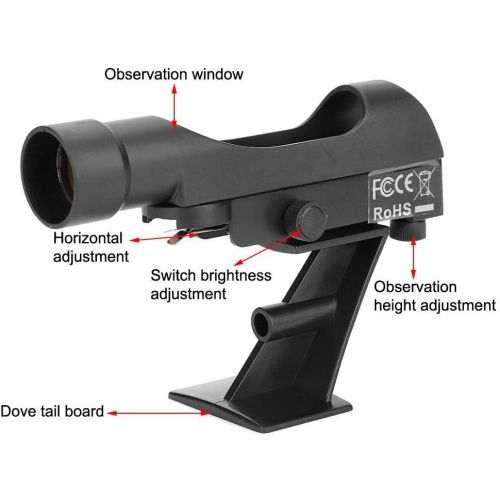  Yoidesu Red Dot Finder Scope,Astronomical Telescope Red Dot Reflexes Finder Finder Starpointer Viewfinder for Celestron 80EQ SE SLT PS Series and Meade Infinity and Polaris, Black
