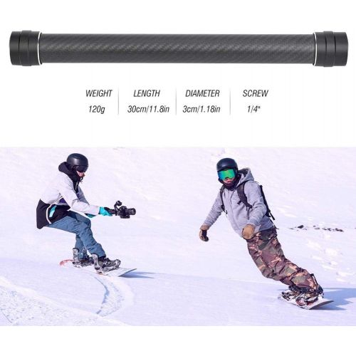 Yoidesu Upgrade Gimbal Extension Pole,Carbon Fiber Bar Compatible with DJI Ronin S,Extension Stick Monopod Rod fit with 1/4 3/8 Screws