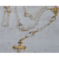 YolisBridal FAST SHIPPING!! Handcrafted Beautiful Crystal Rosary, Communion Rosary, Rosary Gift, Confirmation Rosary, Christening Rosary, Baptism Gift