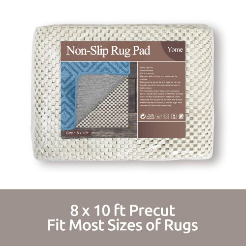  Yome Rug Pad Gripper 8 x 10 Non-Slip Extra Thick Pad for Any Hard Surface Floors