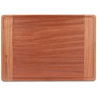 Yongfengyuan 19.68inch Kitchen Wood Cutting Board Ebony Cutting Board with Juice Groove and Handle Hole for Meat(butcher Block) Vegetables and Cheese 19.68x14.76x1.25 Inches