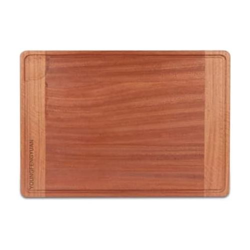  Yongfengyuan 19.68inch Kitchen Wood Cutting Board Ebony Cutting Board with Juice Groove and Handle Hole for Meat(butcher Block) Vegetables and Cheese 19.68x14.76x1.25 Inches