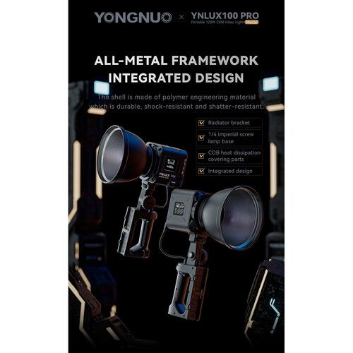  Yongnuo YNLUX100 Pro Bi-Color LED Monolight (Handheld Kit)