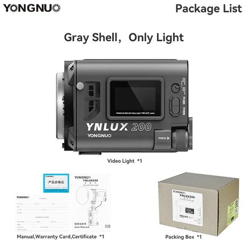  Yongnuo LUX200 Daylight LED Monolight (Black)