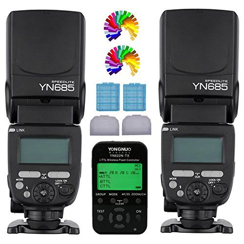  YONGNUO YN685 N Wireless Flash Speedlite 2PC + YN622N TX Flash TTL Trigger Remote Control Transceivers 2.4G For Nikon Digital Camera