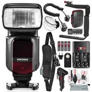 YONGNUO Yongnuo YN968N TTL Speedlite for Nikon Cameras with Flash Bracket & Diffuser, Rechargeable Battery Kit, and Platinum Photo Bundle