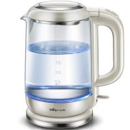 Yongse 1.5L Electric Glass Clear Tea Kettle Hot Water Boiler Stainless Steel Heater Pot Cordless Fast Boil