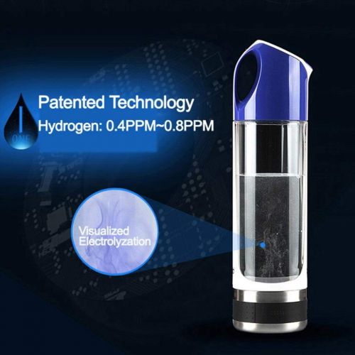  Yongse Portable USB Rechargable Hydrogens Rich Water Ionizer Maker Bottle Cup H2 USB Cable+EU Charge