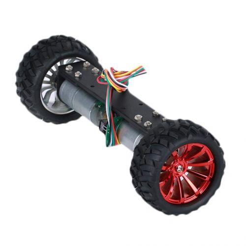  Yongse DIY JGA25-360 12V 1.25W Two Wheel Self Balancing Smart Robot Car Metal Frame Chassis Kit