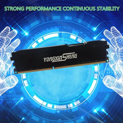 Yongxinsheng DDR3 4GBx2 (8GB Kit) 1600MHz PC3-12800 Desktop Memory CL11 240Pin 1.5V Non-ECC Unbuffered Compatible with All Motherboards UDIMM Ddr3 RAM （Black）
