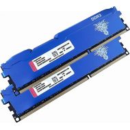 Yongxinsheng DDR3 8GBx2 (16GB kit) 1600MHz PC3-12800 CL11 240Pins 1.5V Non-ECC Unbuffered UDIMM Desktop Memory RAM (Blue)