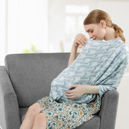  [아마존베스트]YOOFOSS Nursing Cover Breastfeeding Scarf - Baby Car Seat Covers, Infant Stroller Cover, Carseat Canopy for Girls...