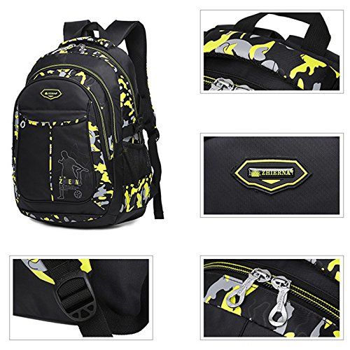  Yookeyo School Backpacks for Boys Waterproof Durable Bookbag Student Backpack