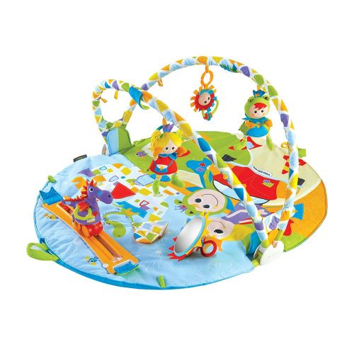  Yookidoo Baby Gym and Play Mat - 3 Stage Accessory Gym with Motorized Robot Track - 20 Development Activities - Age 0-12 Months