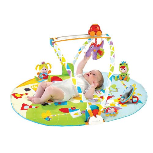  Yookidoo Baby Gym and Play Mat - 3 Stage Accessory Gym with Motorized Robot Track - 20 Development Activities - Age 0-12 Months