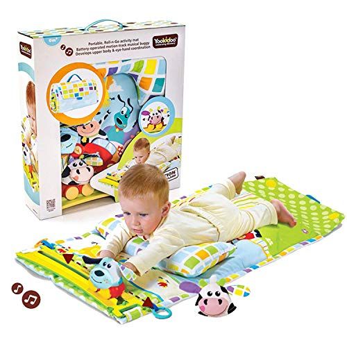  [아마존베스트]Baby Tummy Time Mat by Yookidoo. Newborn Musical Playmat & Outdoor Gym. Pillow, Teething...