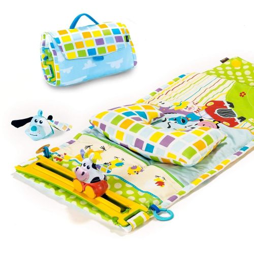  [아마존베스트]Baby Tummy Time Mat by Yookidoo. Newborn Musical Playmat & Outdoor Gym. Pillow, Teething...