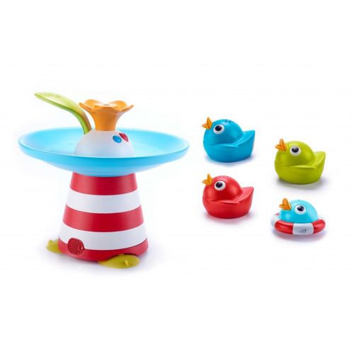  Yookidoo Bath Toy - Musical Duck Race with Auto Fountain, Water Pump, and 4 Racing Ducks