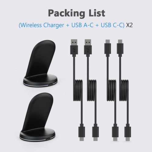  [아마존 핫딜] [아마존핫딜]Yootech [2 Pack] Wireless Charger Qi-Certified 10W Max Wireless Charging Stand, Compatible with iPhone 11/11 Pro/11 Pro Max/Xs MAX/XR/XS/X/8, Galaxy Note 10/Note 10 Plus/S10 Plus/S