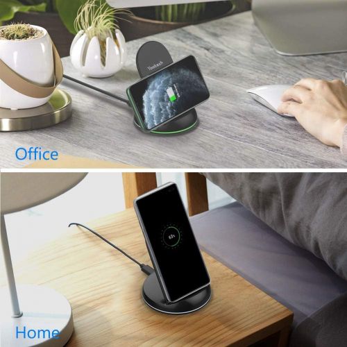  [아마존 핫딜] [아마존핫딜]Yootech [2 Pack] Wireless Charger Qi-Certified 10W Max Wireless Charging Stand, Compatible with iPhone 11/11 Pro/11 Pro Max/Xs MAX/XR/XS/X/8, Galaxy Note 10/Note 10 Plus/S10 Plus/S