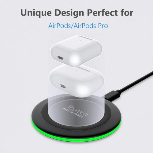  [아마존 핫딜] [아마존핫딜]Yootech [2 Pack] Wireless Charger Qi-Certified 10W Max Wireless Charging Compatible with iPhone 11/11 Pro/11 Pro Max/Xs MAX/XR/XS/X/8 Plus, Galaxy Note 10/Note 10 Plus/S10/S10 Plus