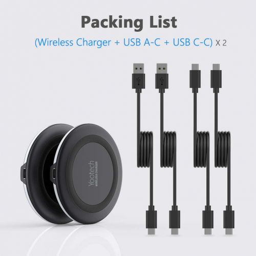  [아마존 핫딜] [아마존핫딜]Yootech [2 Pack] Wireless Charger Qi-Certified 10W Max Wireless Charging Compatible with iPhone 11/11 Pro/11 Pro Max/Xs MAX/XR/XS/X/8 Plus, Galaxy Note 10/Note 10 Plus/S10/S10 Plus